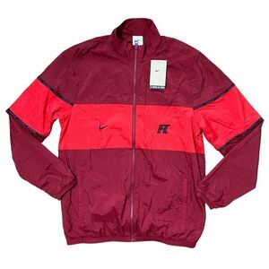 Nike Windbreaker‎ Jacket Mens M Red Polyester Sporty Design Athletic DV9773-677